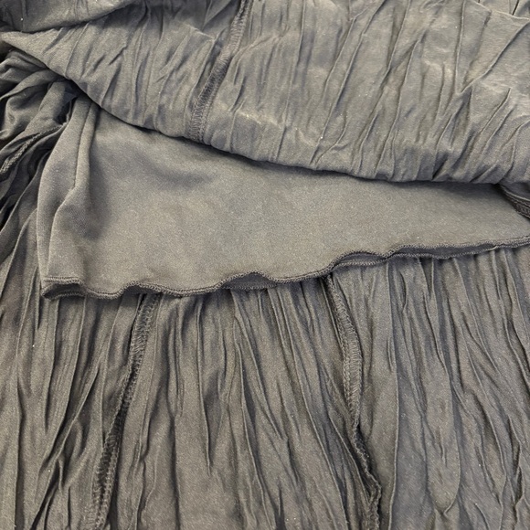 NWT New Directions Skirt Krinkled Pleated Flowy Black Elastic Waist Small - Picture 6 of 11